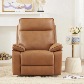 Electric Power Recliner Chair with USB Port, Oversized Leather Rocker Recliner Chairs for Adults