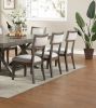 Contemporary Dining Room Furniture Dining Table w Leaf Ash Gray Large Family 9pc Dining Set 8x Side Chairs