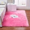 1pc Fluffy Imitation Wool Area Rug, Suede Fleece Bottom Long Imitation Wool Rug, Acrylic 80% Polyester 20%, 2.36inch Long Wool, Living Room Bedroom Ru