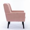 Modern Soft Velvet Material Ergonomics Accent Chair Living Room Chair Bedroom Chair Home Chair With Black Legs For Indoor Home