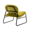 COOLMORE Accent Chair - Modern Industrial Slant Armchair with Metal Frame - Premium High Density Soft Single chair for Living Room Bedroom